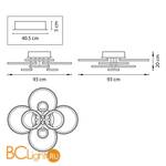 Потолочная люстра Lightstar Breve 749094 4000K 6700Lm - Схема