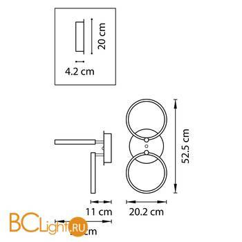 Настенно-потолочный светильник Lightstar Breve 749622 3000K 1160Lm - Схема