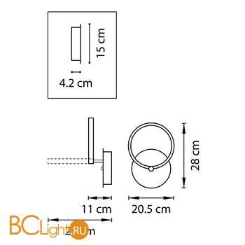 Настенно-потолочный светильник Lightstar Breve 749612 3000K 580Lm - Схема