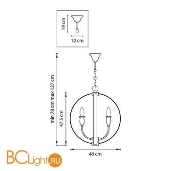 Подвесной светильник Lightstar Cero 731247 - Схема
