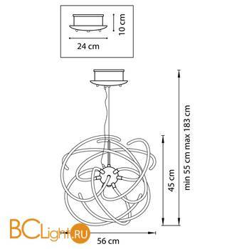 Люстра Lightstar Ciclone 748124 - Схема
