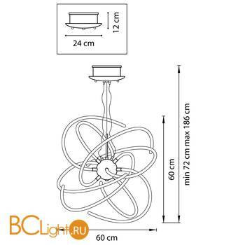 Люстра Lightstar Ciclone 748154 - Схема