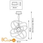 Люстра Lightstar Ciclone 748154 - Схема
