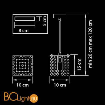 Подвесной светильник Lightstar Cristallo 795412 - Схема