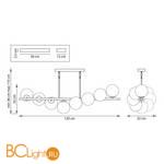 Люстра на штанге Lightstar Croco 815187 - Схема