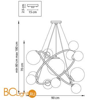 Люстра Lightstar Croco 815417 - Схема