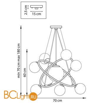 Люстра Lightstar Croco 815397 - Схема