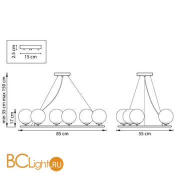 Люстра Lightstar Croco 815360 - Схема
