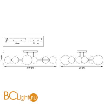 Люстра потолочная Lightstar Croco 815380 - Схема