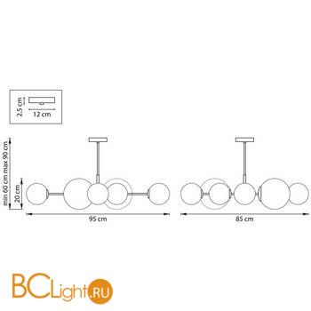 Люстра Lightstar Croco 815480 - Схема