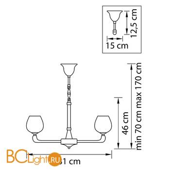 Люстра Lightstar Delta 706082 - Схема
