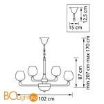 Люстра Lightstar Delta 706152 - Схема