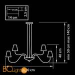 Люстра Lightstar Diafano 758164 - Схема