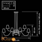 Люстра Lightstar Diafano 758212 - Схема