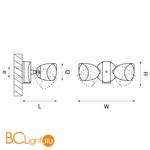 Светильник светодиодный уличный настенный Lightstar Diva 374247 - Схема