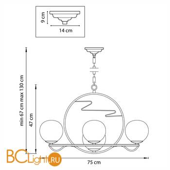 Люстра Lightstar Enna 762077 - Схема