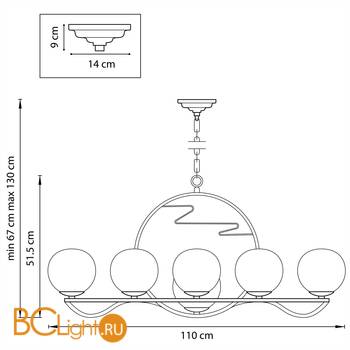 Люстра Lightstar Enna 762117 - Схема