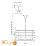 Подвесной светильник Lightstar Epsilon 735050 - Схема