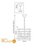 Подвесной светильник Lightstar Epsilon 735030 - Схема