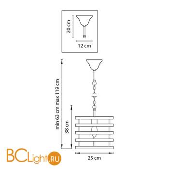 Подвесной светильник Lightstar Epsilon 735010 - Схема