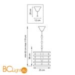 Подвесной светильник Lightstar Epsilon 735010 - Схема