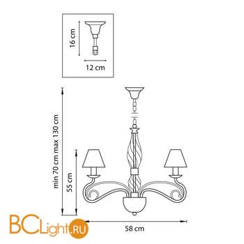 Люстра Lightstar Esedra 782060 - Схема