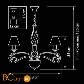Люстра Lightstar Esedra 782066 - Схема