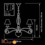 Люстра Lightstar Esedra 782066 - Схема