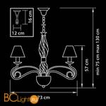 Люстра Lightstar Esedra 782080 - Схема