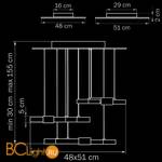 Подвесной светильник Lightstar Favo 750224 - Схема