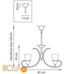 Люстра Lightstar Fiacolla 733067 - Схема