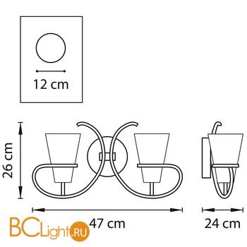 Бра Lightstar Fiacolla 733627 - Схема
