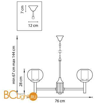 Люстра Lightstar Fiamma 730063 - Схема