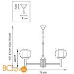 Люстра Lightstar Fiamma 730063 - Схема