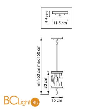 Подвесной светильник Lightstar Firenze 725113 - Схема