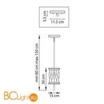 Подвесной светильник Lightstar Firenze 725113 - Схема