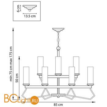 Люстра Lightstar Flume 723125 - Схема