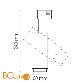 Трековый светильник Lightstar Fuoco 215436 - Схема
