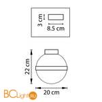 Настенно-потолочный светильник Lightstar Globo 812111 - Схема
