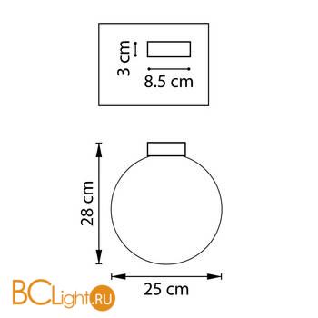 Настенно-потолочный светильник Lightstar Globo 812033 - Схема
