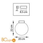 Настенно-потолочный светильник Lightstar Globo 812021 - Схема