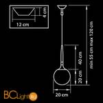 Подвесной светильник Lightstar Globo 803110 - Схема