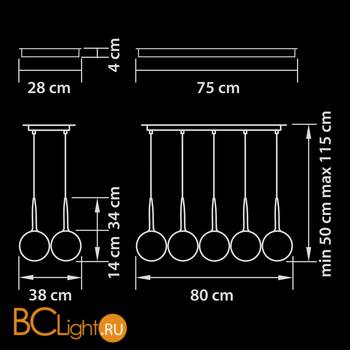 Подвесной светильник Lightstar Globo 803080 - Схема