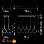 Подвесной светильник Lightstar Globo 803080 - Схема