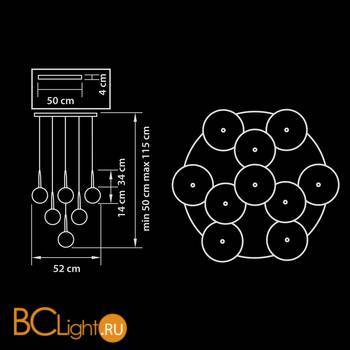 Подвесной светильник Lightstar Globo 803100 - Схема