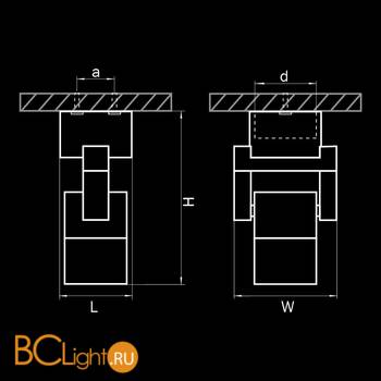 Cпот (точечный светильник) Lightstar Illumo 051046 - Схема
