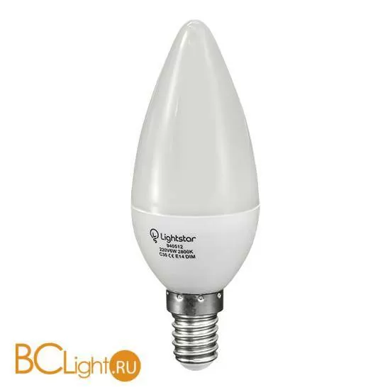 Лампа Lightstar E14 C35 LED 6W 3000K 500Lm 940512