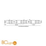Светодиодная лента Lightstar LED strip light 400072 12V 28.8W 2700K-3000K 2550Lm IP20 - Схема
