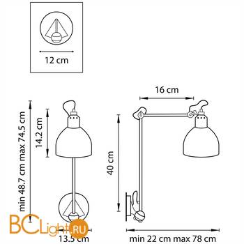Бра Lightstar Loft 865614 - Схема