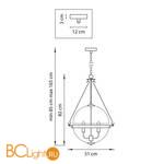 Подвесной светильник Lightstar Modena 816044 - Схема